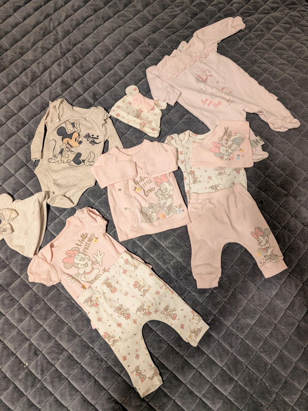 Disney Baby Pink and Cream Minnie Mouse Matching Sets